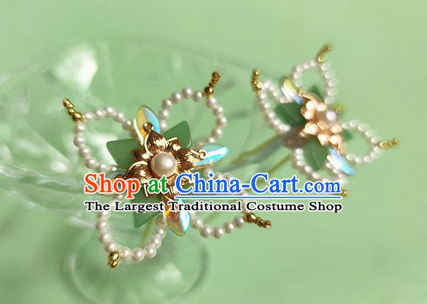 Chinese Traditional Song Dynasty Princess Hair Stick Ancient Palace Lady Pearls Hairpin