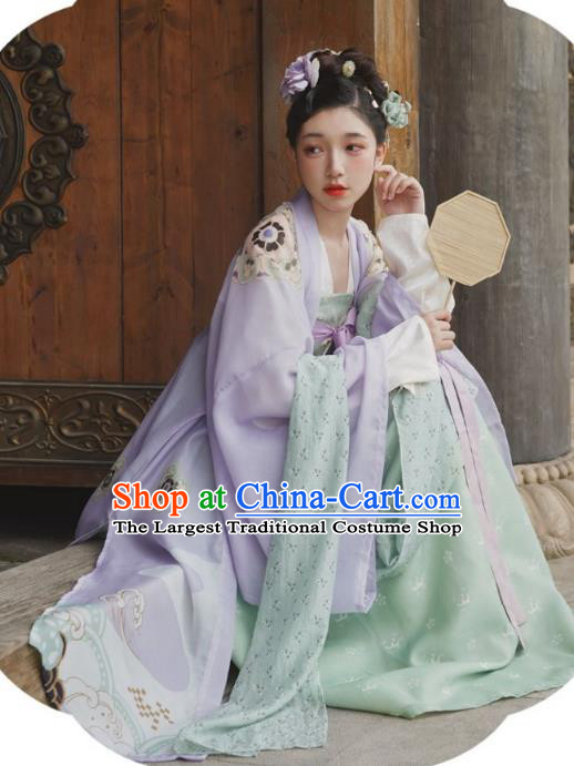 China Traditional Tang Dynasty Court Lady Historical Costumes Ancient Royal Princess Hanfu Dress Clothing