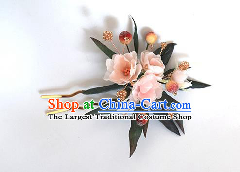 Chinese Traditional Cheongsam Hair Stick Handmade Ancient Princess Jasmine Flower Hairpin
