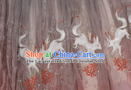 China Ancient Imperial Concubine Embroidered Hanfu Dress Traditional Jin Dynasty Court Beauty Hanfu Clothing