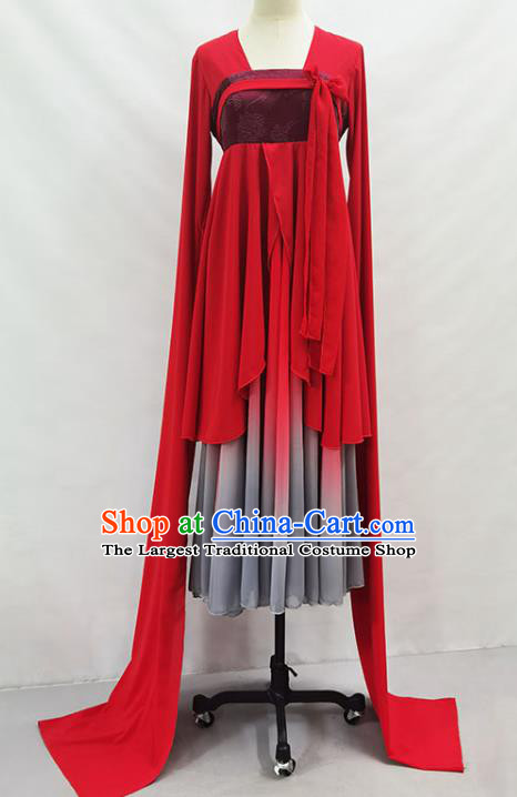China Stage Performance Water Sleeve Clothing Classical Dance Costume Fairy Dance Red Outfits