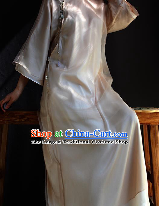 China Classical Dance Cheongsam National Women Zen Clothing Qipao Dress