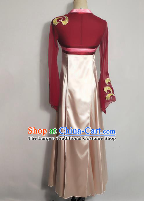 China Tang Dynasty Court Beauty Clothing Classical Dance Costume Stage Performance Hanfu Dress