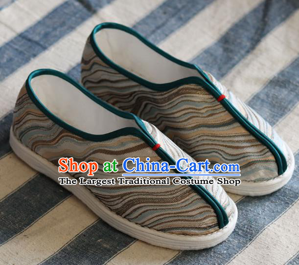 Chinese Handmade Male Shoes Traditional Martial Arts Shoes Cloth Shoes