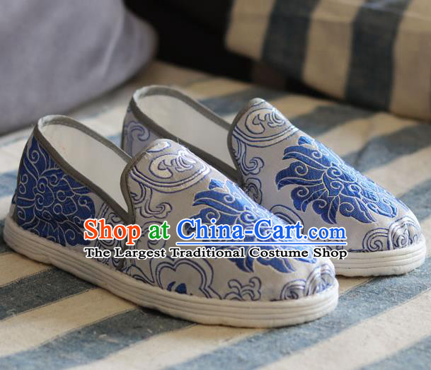 China National Chrysanthemum Pattern Cloth Shoes Handmade Multi Layered Shoes
