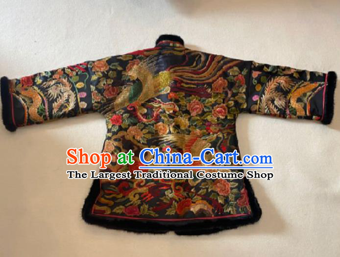 Chinese Classical Embroidered Cotton Wadded Jacket Winter Costume National New Year Coat