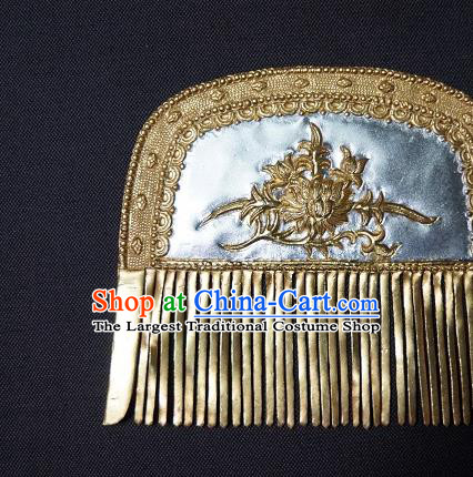 Chinese Ancient Court Woman Hair Accessories Traditional Tang Dynasty Hair Comb