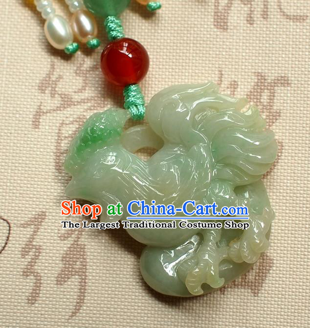 Chinese National Cheongsam Cloisonne Butterfly Brooch Traditional Jadeite Cock Pendant Accessories