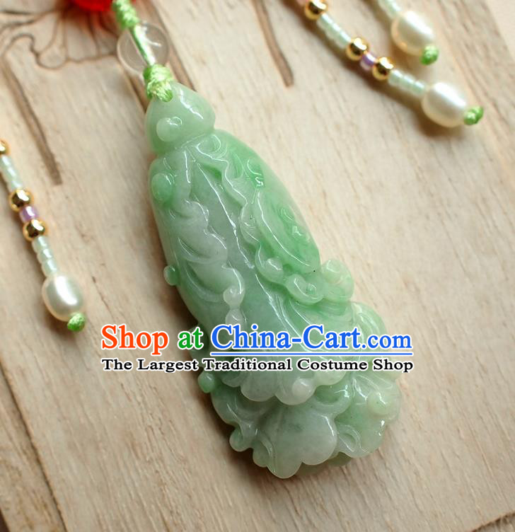 Chinese Traditional Cheongsam Jadeite Waist Accessories National Cloisonne Brooch Pendant