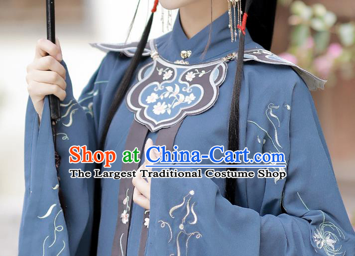 Traditional China Ming Dynasty Young Beauty Costumes Ancient Noble Lady Hanfu Dress Clothing