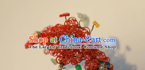 Chinese Traditional Ming Dynasty Wedding Hair Stick Ancient Empress Cloisonne Plum Blossom Hairpin