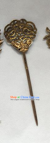 Chinese Ancient Imperial Concubine Silver Hairpin Headwear Traditional Qing Dynasty Cloisonne Butterfly Hair Stick