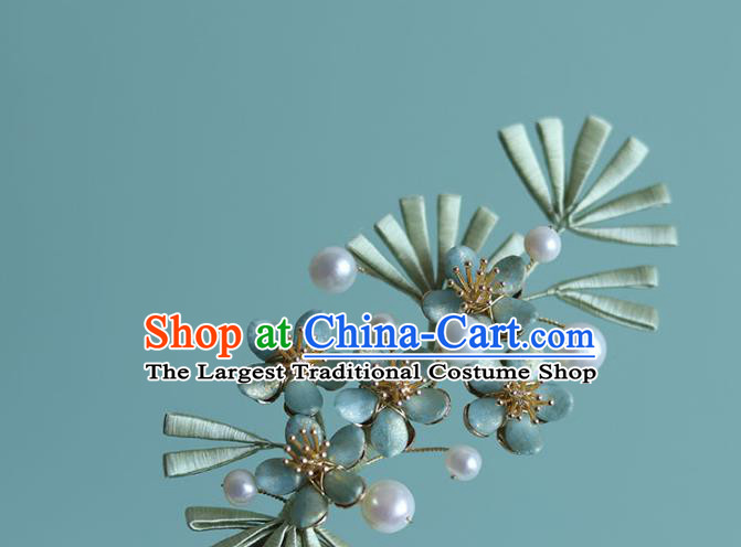 Chinese Ancient Princess Silk Pine Hair Stick Traditional Hanfu Hairpin
