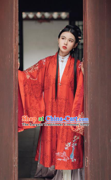 China Traditional Ming Dynasty Court Beauty Historical Clothing Ancient Young Mistress Hanfu Costumes