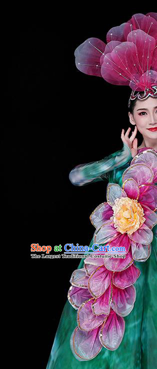 China Modern Dance Group Dance Clothing Spring Festival Gala Opening Dance Green Dress