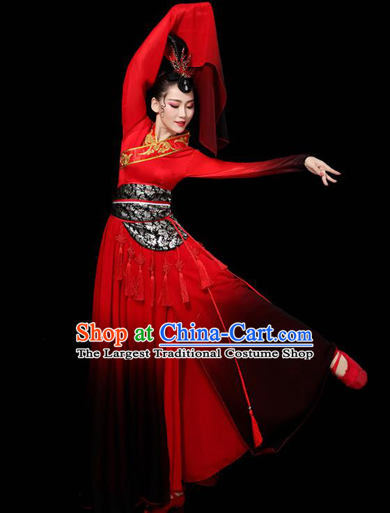 Chinese Water Sleeve Dance Clothing Classical Dance Red Dress Traditional Goddess Dance Performance Costume