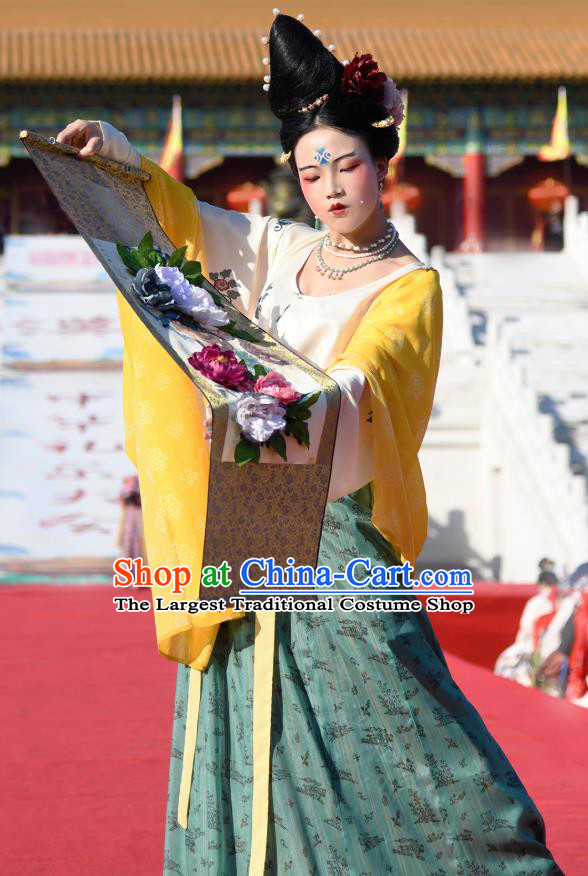 Traditional China Tang Dynasty Court Lady Historical Costumes Ancient Imperial Consort Hanfu Dress