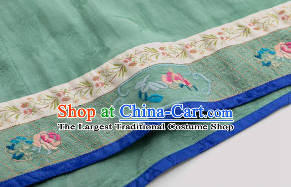 Chinese Traditional Ming Dynasty Embroidered Horse Face Skirt National Woman Tang Suit Costume Bust Skirt