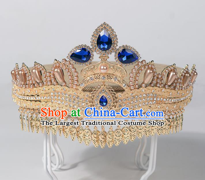 India Court Queen Royal Crown Asian Indian Bollywood Stage Performance Headwear