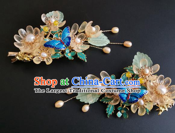 China Ancient Palace Lady Hairpin Traditional Ming Dynasty Chrysanthemum Hair Claws