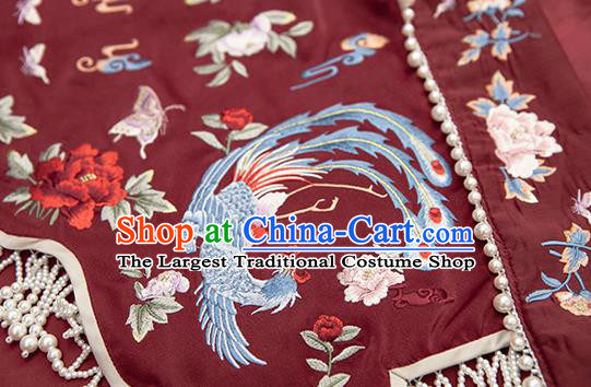 Traditional China Song Dynasty Wedding Historical Clothing Ancient Royal Princess Red Hanfu Dress Complete Set