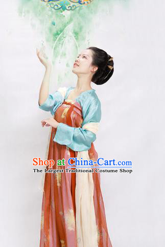 China Ancient Palace Lady Hanfu Dress Traditional Tang Dynasty Nobility Woman Historical Clothing