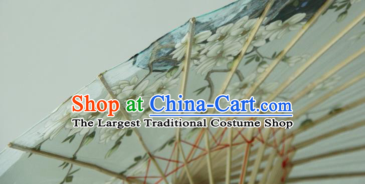 China Classical Dance Umbrellas Handmade Painting Mangnolia Oil Paper Umbrella Traditional Hanfu Umbrella