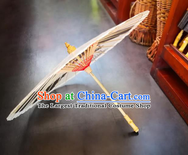China Classical Dance Oil Paper Umbrella Traditional Hanfu Ink Painting Landscape Umbrella Handmade Oilpaper Umbrella