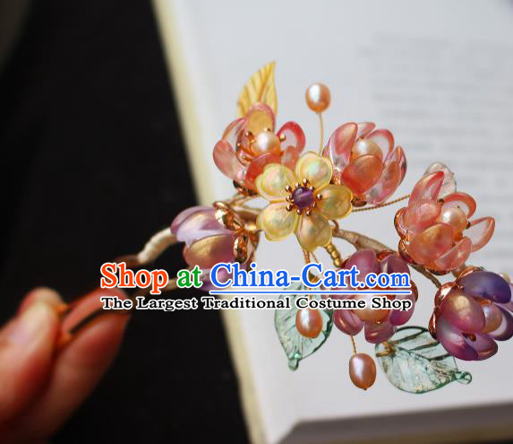 China Ancient Palace Princess Hairpin Traditional Song Dynasty Young Lady Plum Blossom Hair Stick