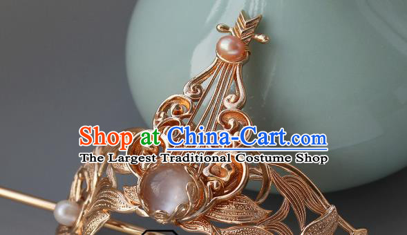 Chinese Traditional Jin Dynasty Prince Golden Hairdo Crown and Hairpin Ancient Swordsman Hair Accessories