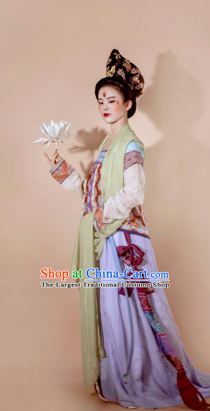 China Ancient Palace Princess Hanfu Dress Traditional Tang Dynasty Royal Infanta Historical Clothing Complete Set