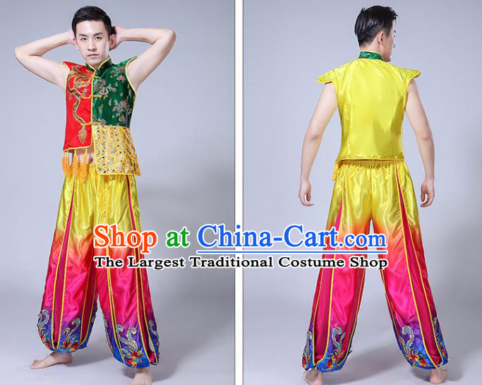 China Folk Dance Clothing Drum Dance Costume Yangko Dance Group Dance Uniforms