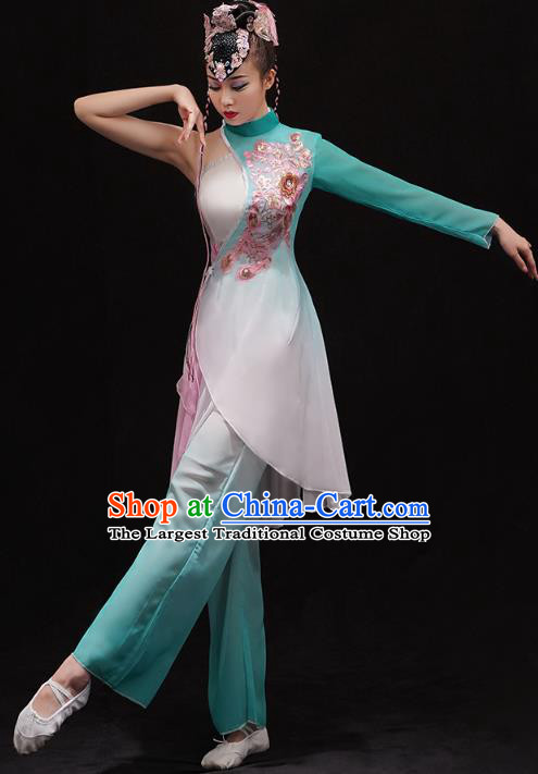Chinese Jiangnan Umbrella Dance Outfits Classical Dance Clothing Traditional Woman Solo Dance Dress