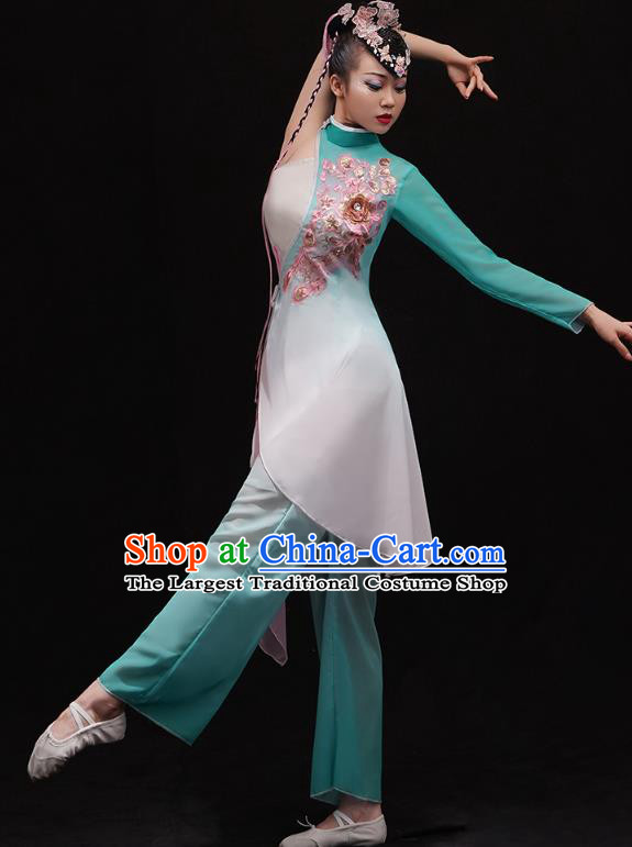 Chinese Jiangnan Umbrella Dance Outfits Classical Dance Clothing Traditional Woman Solo Dance Dress