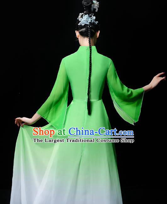 Chinese Traditional Jiangnan Watertown Performance Costumes Classical Dance Clothing Umbrella Dance Green Dress