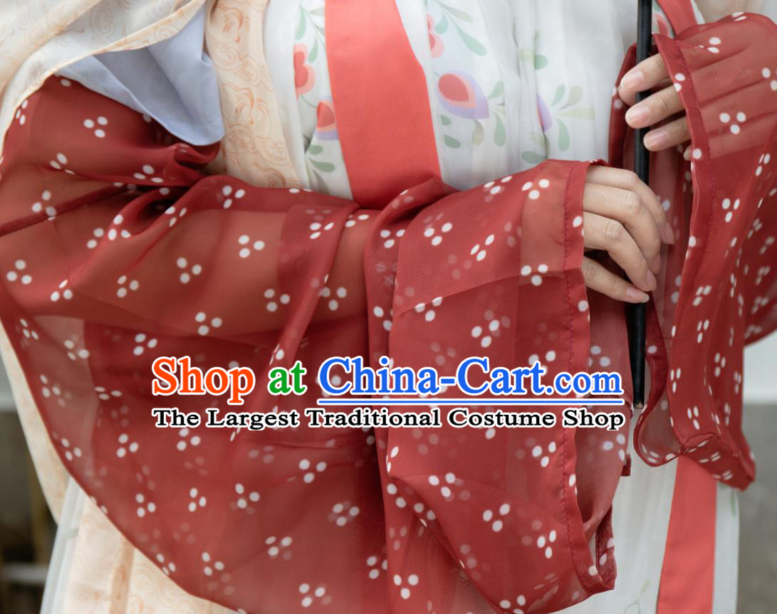 China Ancient Palace Lady Hanfu Dress Traditional Tang Dynasty Court Maid Historical Costumes Complete Set
