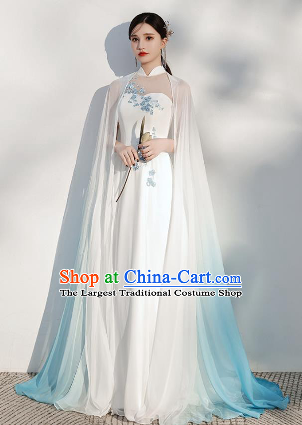 China Stage Show Full Dress Zither Performance Costume Annual Meeting Catwalks Clothing