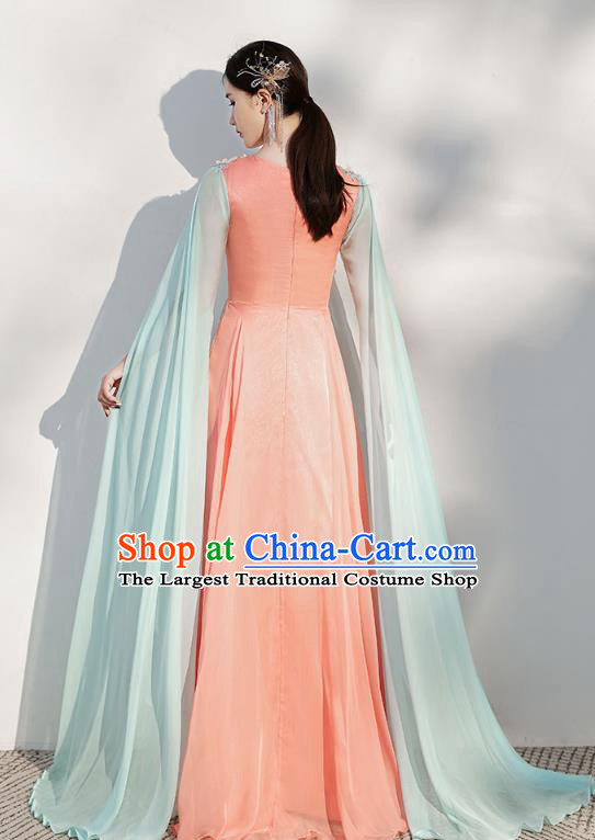 China Modern Dance Costume Annual Meeting Compere Clothing Chorus Performance Full Dress