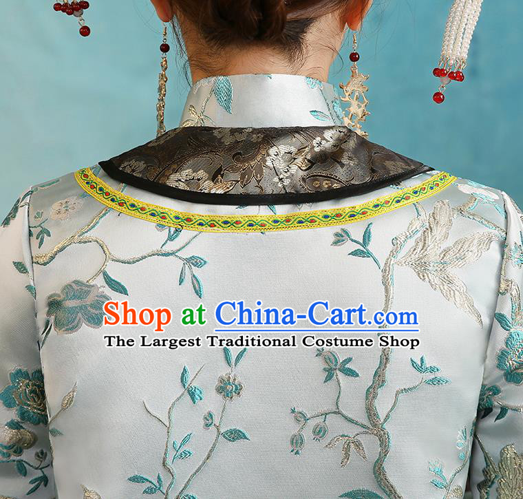 China Ancient Court Woman Dress Clothing Traditional Qing Dynasty Imperial Concubine Historical Costumes and Headdress Full Set