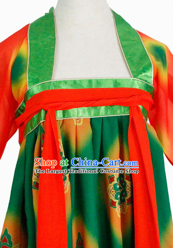 China Classical Dance Costumes Traditional Tang Dynasty Court Performance Hanfu Dress