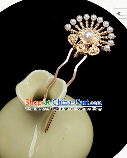 Chinese Traditional Cheongsam Hair Stick Ancient Princess Golden Hairpin Hair Accessories