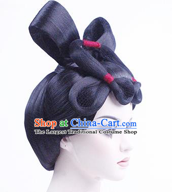 China Traditional Tang Dynasty Court Lady Performance Wigs Chignon Classical Dance Hair Accessories