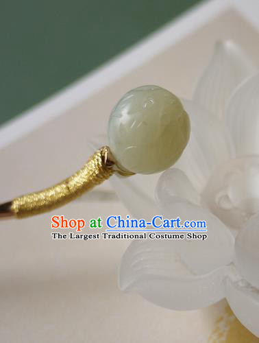 Chinese Ancient Royal Infanta Hairpin Hair Accessories Traditional Song Dynasty Princess Jade Hair Stick