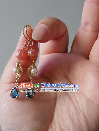 Chinese Ancient Qing Dynasty Court Ear Accessories Traditional Cheongsam Earrings
