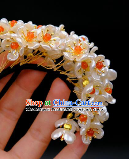 Chinese Ancient Imperial Consort Pearls Hairpin Traditional Song Dynasty Court Woman Hair Crown Headdress