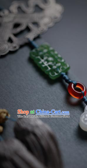 China Handmade Traditional Ming Dynasty Noble Childe Waist Accessories Ancient Swordsman Tassel Belt Pendant