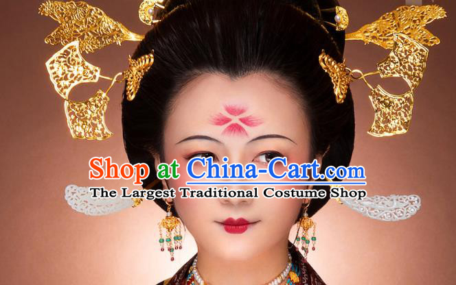 China Handmade Five Dynasties Hairpin Traditional Hanfu Hair Accessories Ancient Court Lady Jade Hair Stick