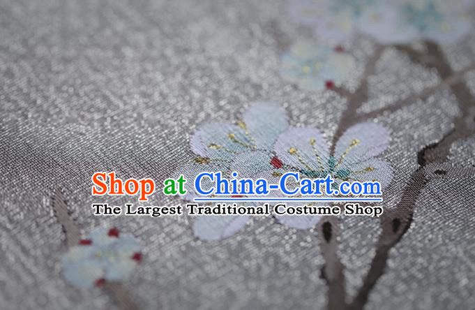 Chinese Traditional Palace Fan Ancient Song Dynasty Princess Hanfu Fans Handmade Kesi Plum Painting Silk Circular Fan