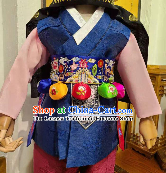 Korean Boy Prince Hanbok Clothing Korean Children Clothing Traditional Garment Costumes and Hat