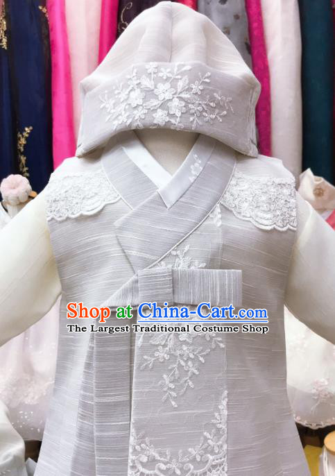 Korean Folk Dance Garment Costume Traditional Children Hanbok Outfits Boy Stage Performance Clothing